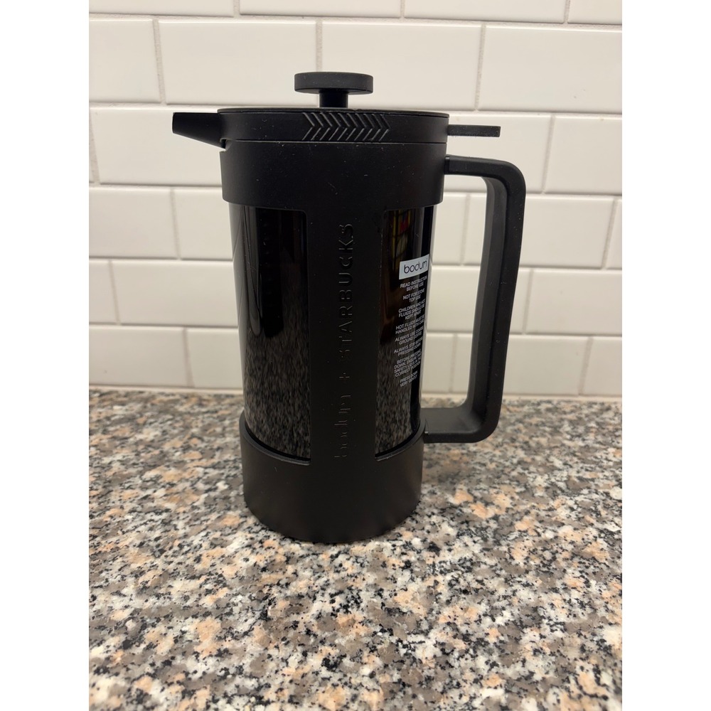 Bodum Starbucks French Press Coffee Maker Black Shatterproof 8 Cup Capacity